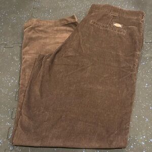 Men's Dickies 36x32 Brown Corduroy Pants